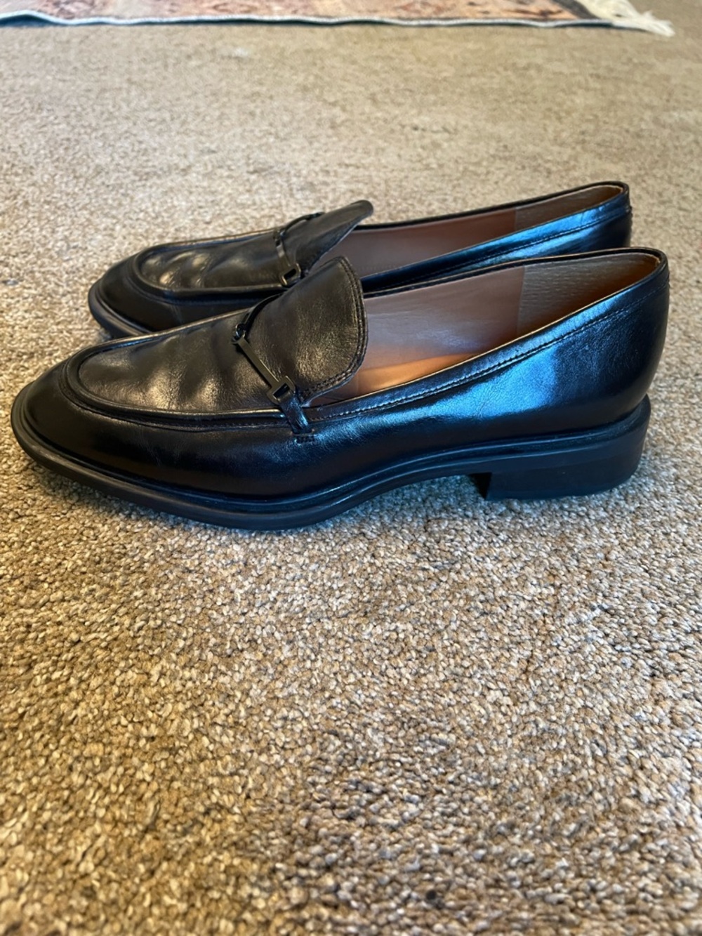 Sarto Eda Women's Black Leather Loafer with Metal Bit Detail Size 7.5 M - Picture 3 of 10